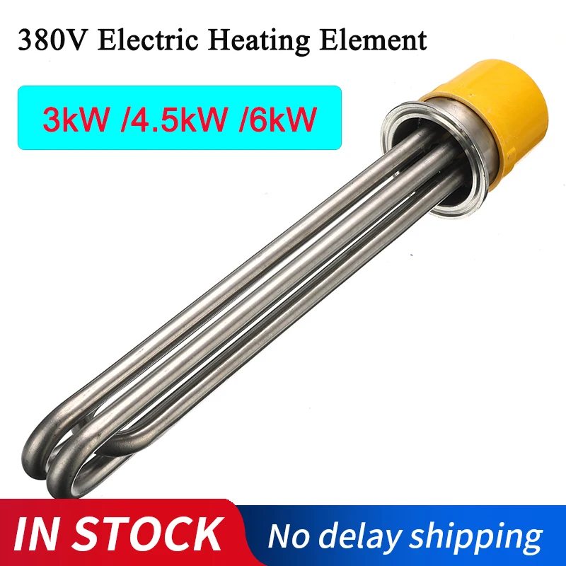 

3.0 kW / 4.5kW / 6kW Tri- clamp 2" OD64 Heater 260mm/280mm/300mm SS304 Electric Water Element Heater Heater
