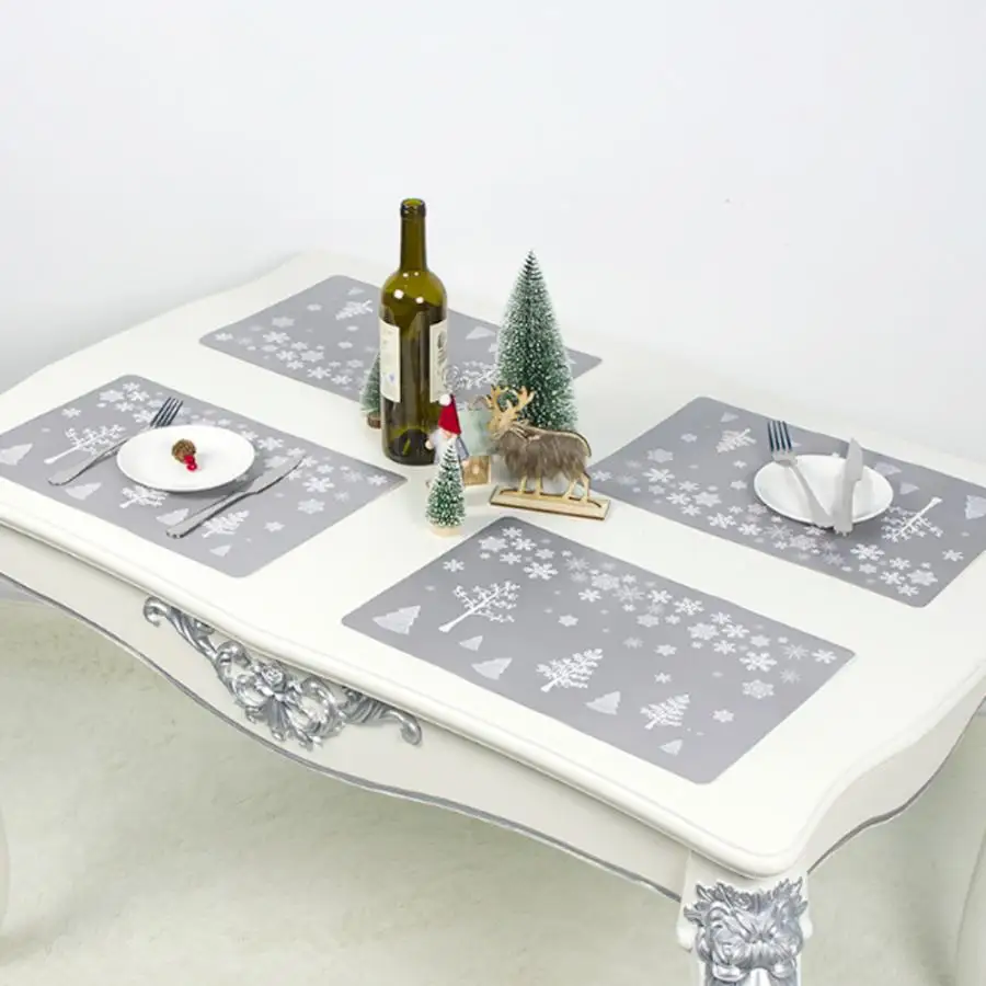 Коврик для стола 12 шт. подставка под кружку напитков с рождественским принтом