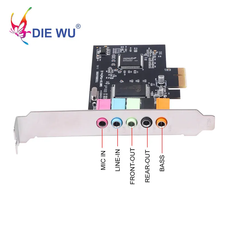 Звуковая карта PCI 5 1 каналов чипсет CMI8738 аудио интерфейс PCI-E стерео цифровая