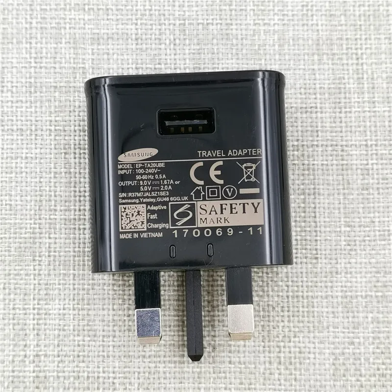 Оригинальное быстрое зарядное устройство Samsung S10 A70 USB адаптер питания 15 Вт Кабель