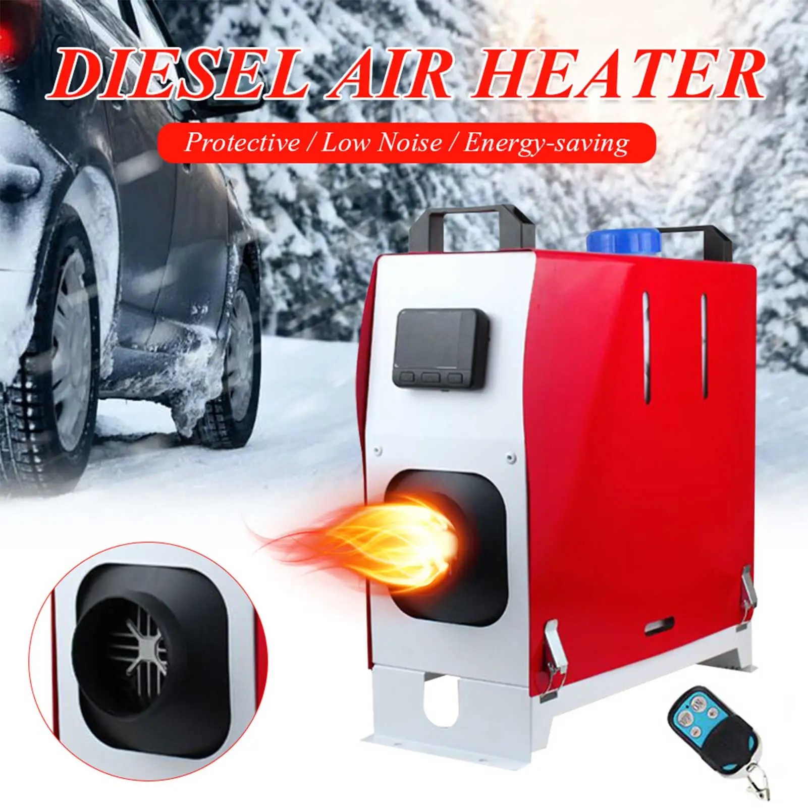 8KW 12V Diesel Air Heater All In One With LCD Switch Monitor Remote Control Parking Warmer For Car Bus Boat Trailer RV 8KW 12V Diesel Air Heater All In One With LCD Switch Monitor Remote Control Parking Warmer For Car Bus Boat Trailer RV