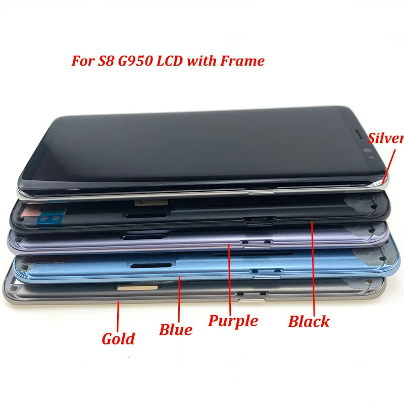 AMOLED дисплей для SAMSUNG S8 lcd + сенсорный экран дигитайзер Замена Galaxy Plus ЖК с