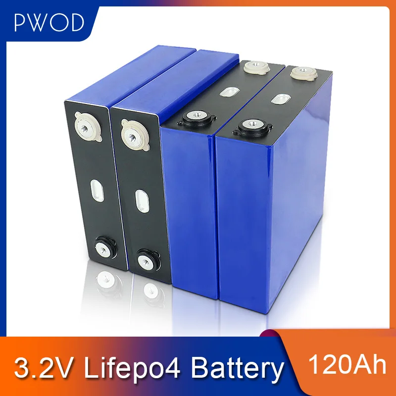 

PWOD 8PCS 120AH 3.2V Lifepo4 Cell Grade A DIY Lithium Iron Phosphate Battery For Boat Car RC Toys Golf Trolley EU US TAX FREE