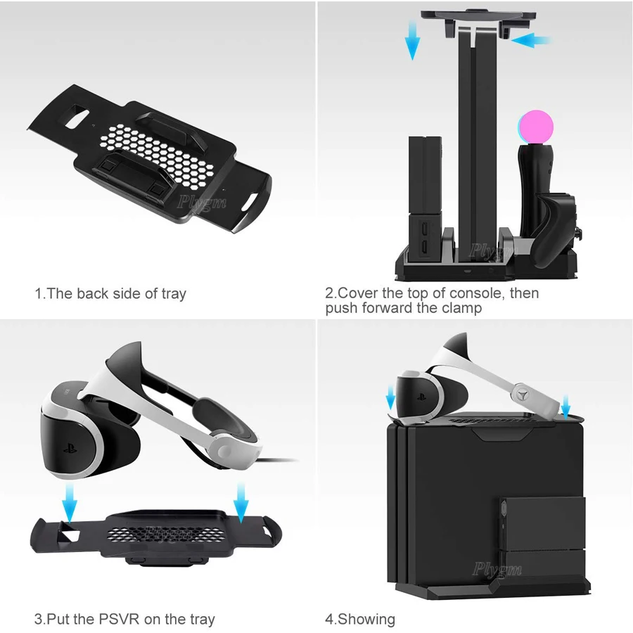 PS4 Pro Slim PS VR вертикальная подставка охлаждающий вентилятор PS4 Move контроллер зарядное устройство зарядная док-станция для sony Playstation 4 PSVR аксессуары