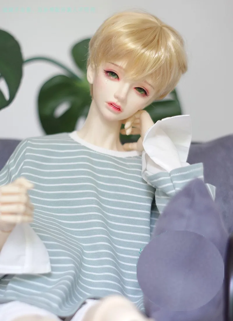 BJD Детская рубашка Топ Накладные две рубашки рукав полосатая футболка 6 минут 4