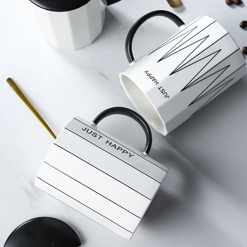 Керамическая Геометрическая кружка молочный завтрак кофейная чашка свадебный