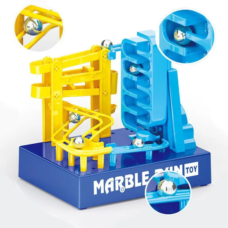 

DIY Electronic Construction Marble Run Race Track Building Blocks with Music Kids 3D Maze Ball Roll Toys Children Gift