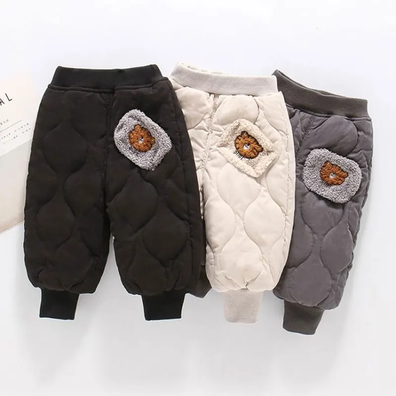 

Winter Boys Pants Thicken Casual Trousers For Kids Warm Pants For Boys Children Overalls Baby Sweatpants Toddler Clothing