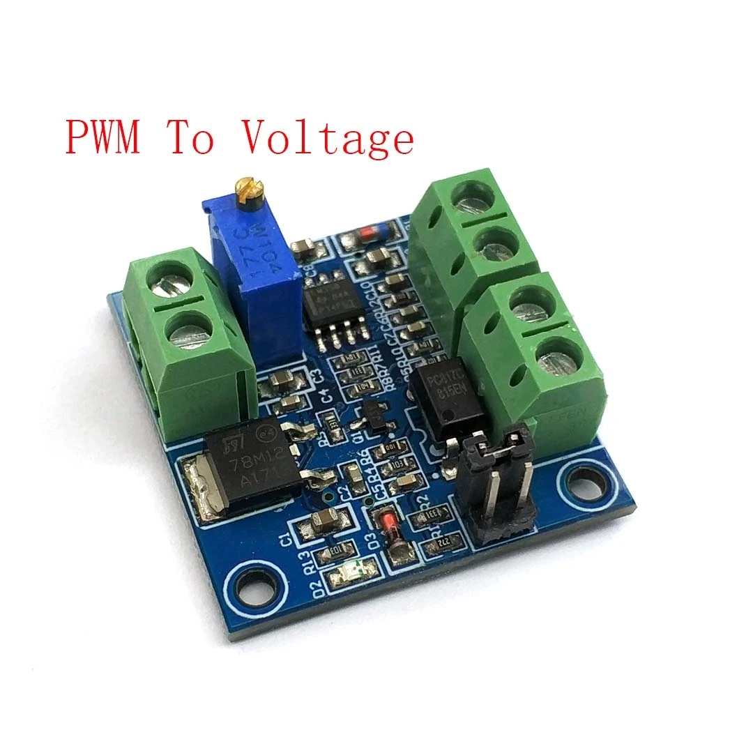 

PWM To Voltage Converter Module 0%-100% To 0-10V For PLC MCU Digital To Analog Signal PWM Adjustabl Converter Power Module