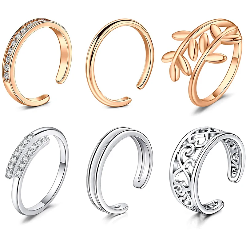 Регулируемые кольца на палец для женщин кольцо из нержавеющей стали костяшки
