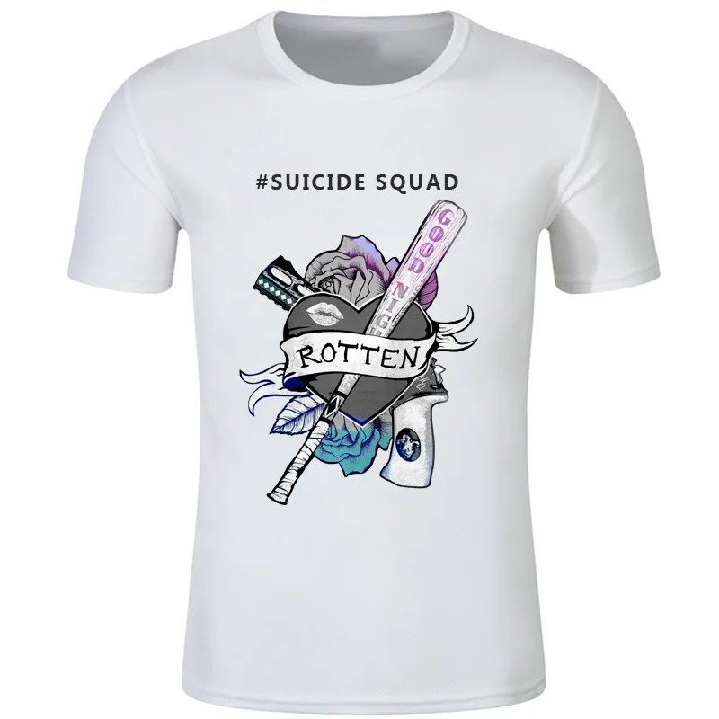 SUICIDE SQUAD MENS HARLEY QUINN JOKER T SHIRT SHORT SLEEVE CLOTHES TOPS TEE MALE TSHIRT MEN T-SHIRT | Мужская одежда