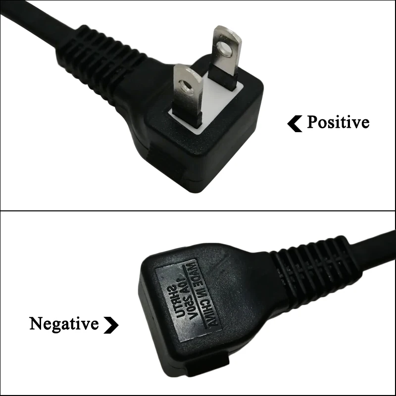 США адаптер питания удлинитель 90 градусов угловой 2Pin штекер к гнезду Розетка