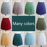 xs 4xl cute college style solid color high waist pleated skirt cos short skirt student uniform ms american girl dance skirt