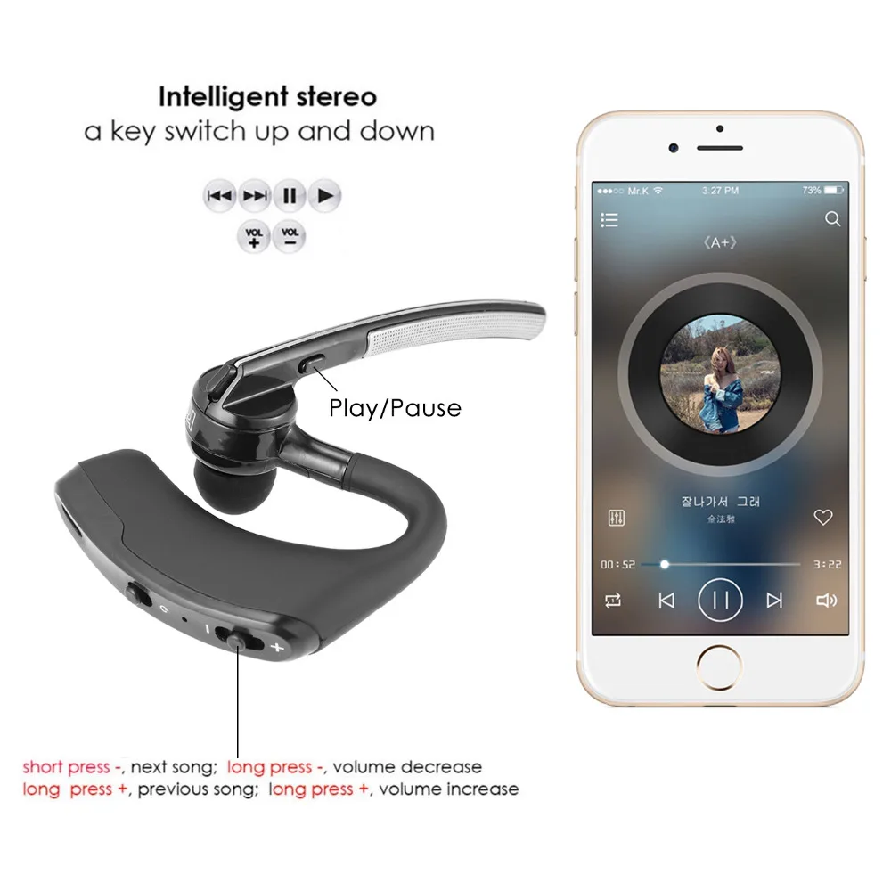 8vs Bluetooth 4 спортивные стерео наушники Handsfree для бизнеса/водителя грузовика