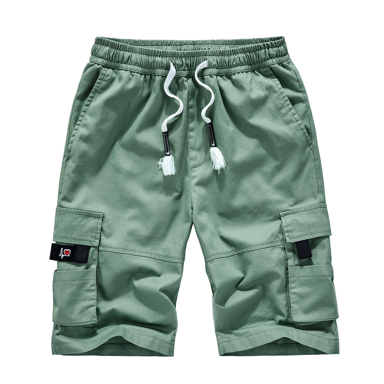 

New Summer Men's Fashion Drawstring Pocket Pants Cotton Five-point Shorts Overalls Shorts High-quality Casual Shorts Men's Pants