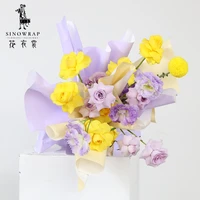 flower wrapping paper newese design 2 sides color 100 waterproof plastic bouquet packaging paper