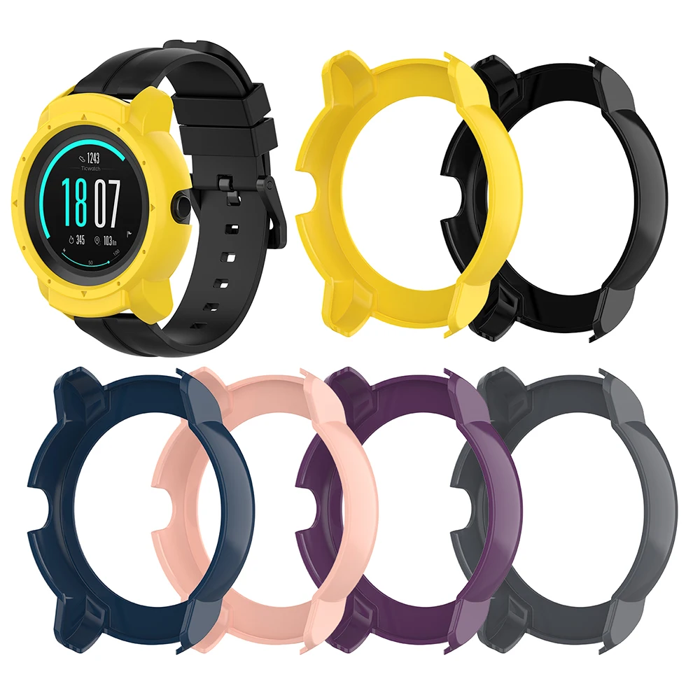 Новая защита жесткого диска чехол противоударный для Ticwatch E2 Смарт-часы спортивные противоударные Защитный чехол рамка