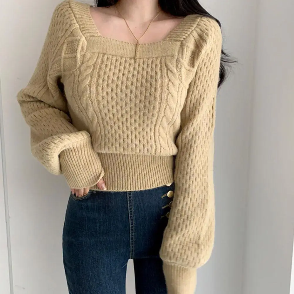 

New Female Sweater Women Winter Pullover Knitting Overszie Long Sexy Girls Loose Outerwear Sleeve Thin Tops Sweaters Knitte I1r2