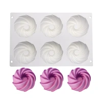 spiral flowers cake decorating mold 3d silicone molds for baking cakes brownie mousse make dessert pan chocolate tools