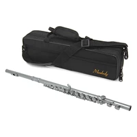 closed hole c flute 16 keys cupronickel silver plated wind instrument with case cloth gloves mini screwdriver cleaning rod