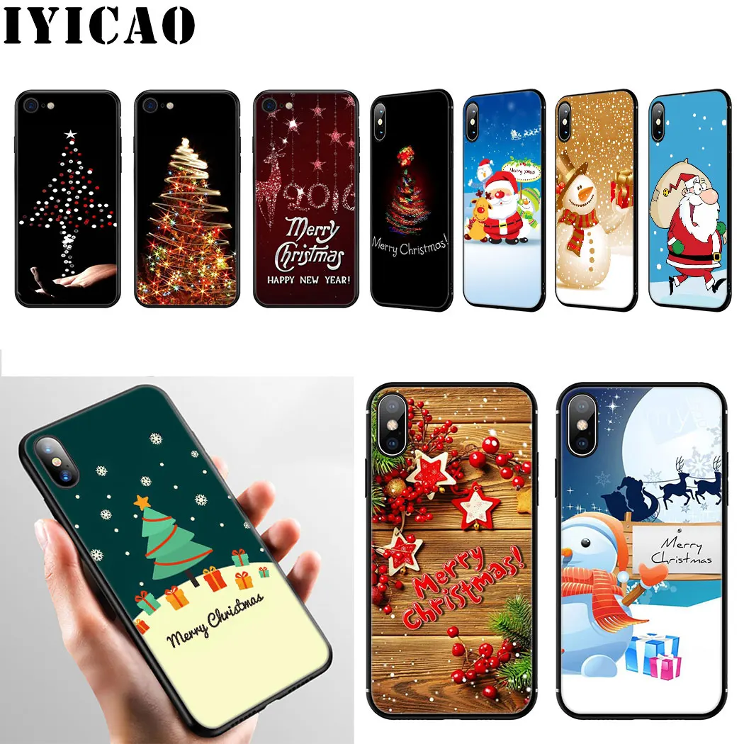 Merry Christmas Мягкий силиконовый чехол для iPhone 11 Pro Max XR X XS 6 6S 7 8 Plus 5 5S SE телефона |