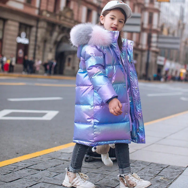 Chaqueta de plum&oacute;n para ni&ntilde;a, abrigo impermeable con capucha brillante, ropa de exterior para ni&ntilde;o de 5 a 14 a&ntilde;os, Parka para ni&ntilde;o adolescente, traje de nieve 2022-1