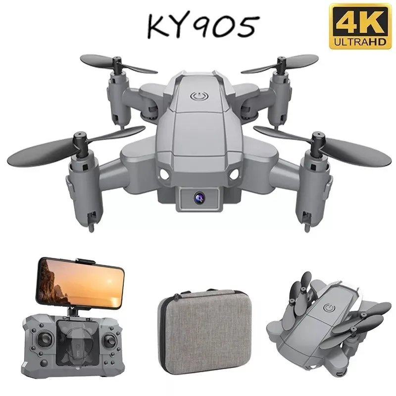 

KY905 Mini Drone With 4K Camera HD Foldable Drones Quadcopter One-Key Return FPV Follow Me RC Helicopter Quadrocopter Kid's Toys