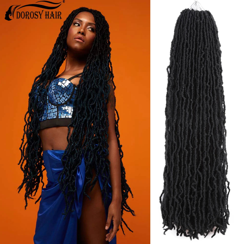 

INS FACING Synthetic Crochet Braids Hair Pre-stretched Braiding Hair Natural Curly Soft Hair 36 Inch Nuloc Long Colorful Hair