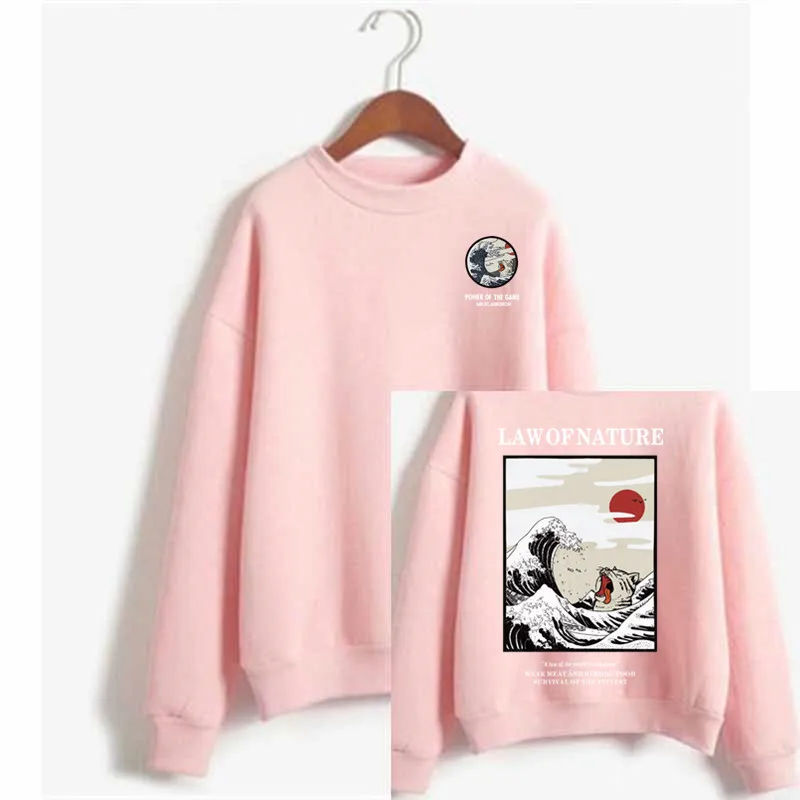 

Japan Harajuku style Printed Autumn Long Sleeve Women Sweatshirts Casual Pullovers Female Hoodies Turtleneck Fashion Hoodie
