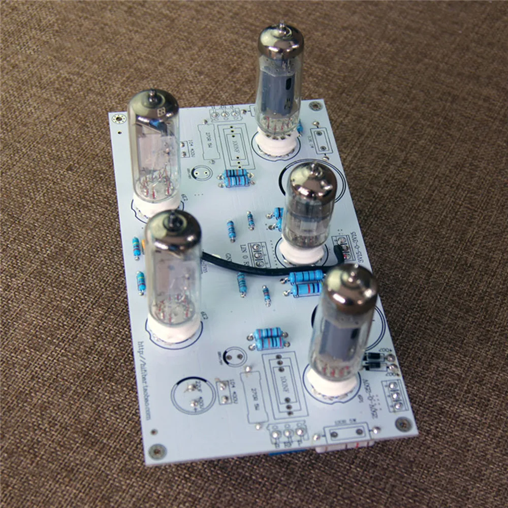 HIFI Stereo Vacuum Tube Amp Power Amplifier PCB 6E2 Level Indicator Bare Board DIY Kit 6N2/6N1+6P1 3W*2 | Электроника