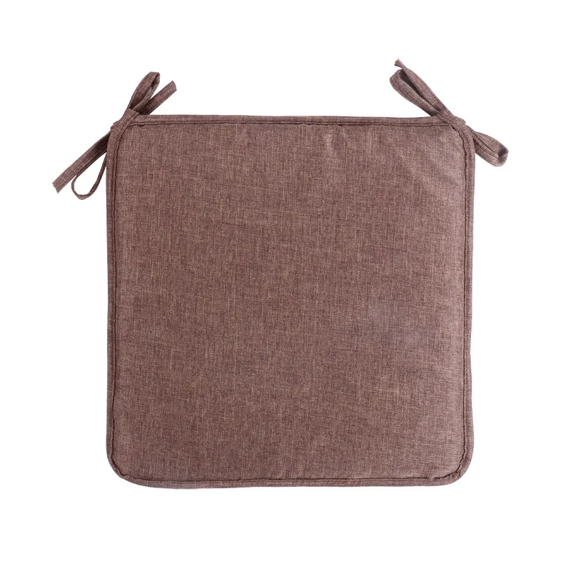 coffee strap 40x40 см подушка для сиденья Нескользящая квадратная однотонная мягкая удобная хлопковая подушка для сиденья ресторанная офисная Подушка для домашнего кресла - Цвет: coffee strap