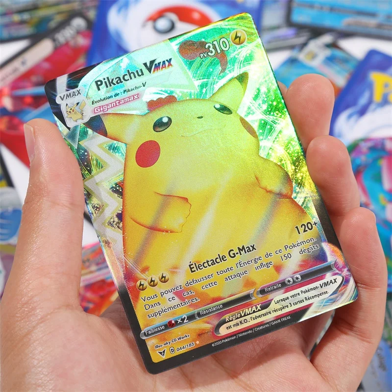 Карты Pokemon V Vmax GX MEGA TAG 10-300 шт. французская версия Боевая карта команды EX детский