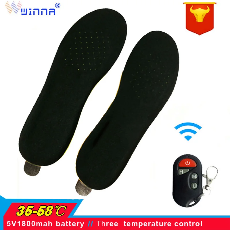 Зимние теплые электрическое отопление стельки с Беспроводной дистанционного