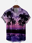 Рубашка Y2k мужская с коротким рукавом, гавайская Кокосовая рубашка с принтом, сорочка азиатского размера с коротким рукавом, лето 2022
