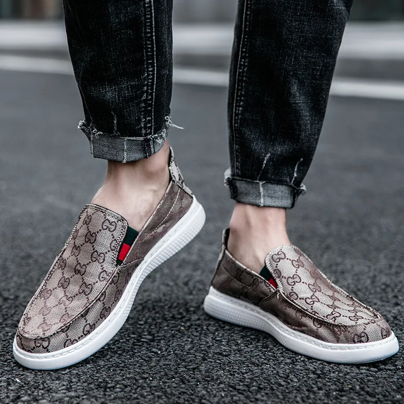 

Fashion Suit British Shoes Lazy Casual Board Shoes Men's Versatile One Foot Printed Men's Shoes Lefu Shoes Zapatillas De Deporte