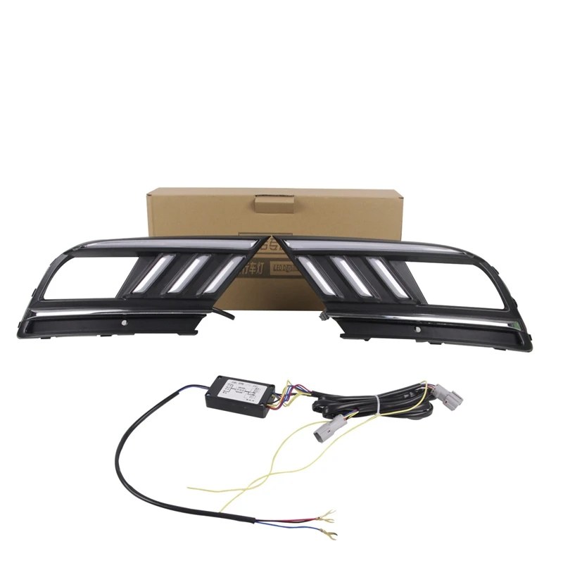 

2Pcs for 2016 Sagitar Jetta with Yellow and Blue Three-Color Daytime Running Lights