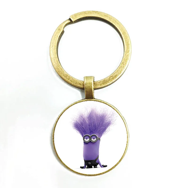 14 Despicable Me Minion Action Movie Glass Cabochon Keychains for Kid - Цвет: 14