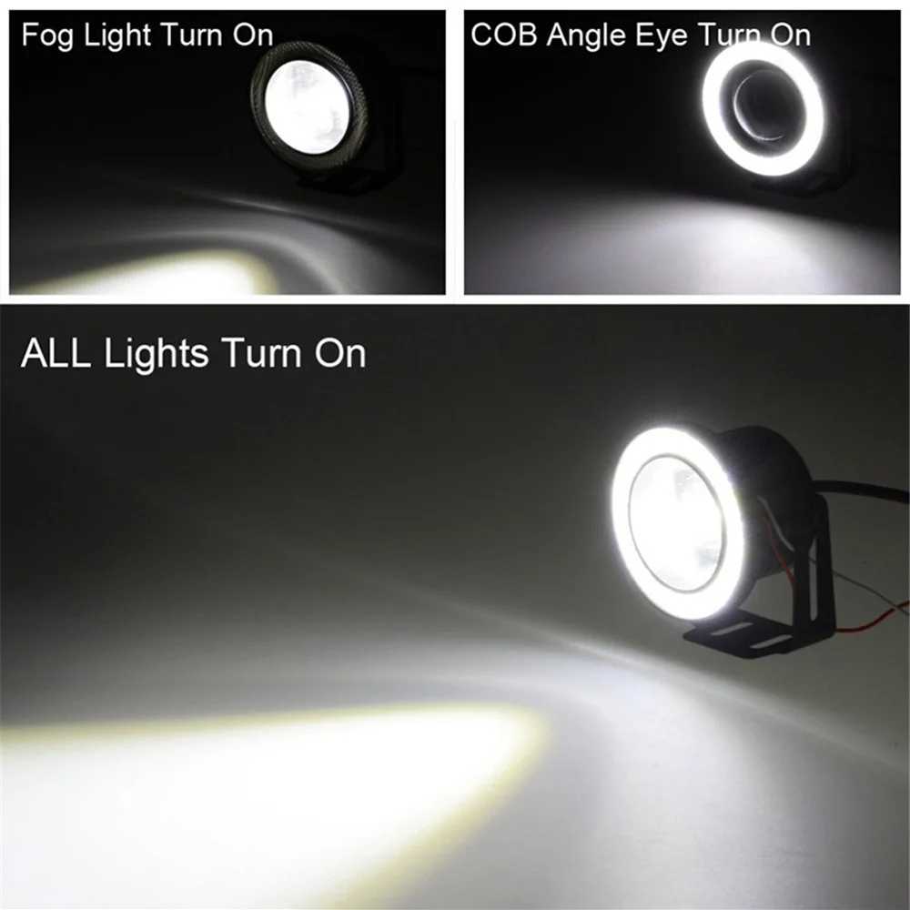 

Car LED lens 30W fog light angel eye daytime running light bull eye fog light led fish eye car light 1200Lm 6000K