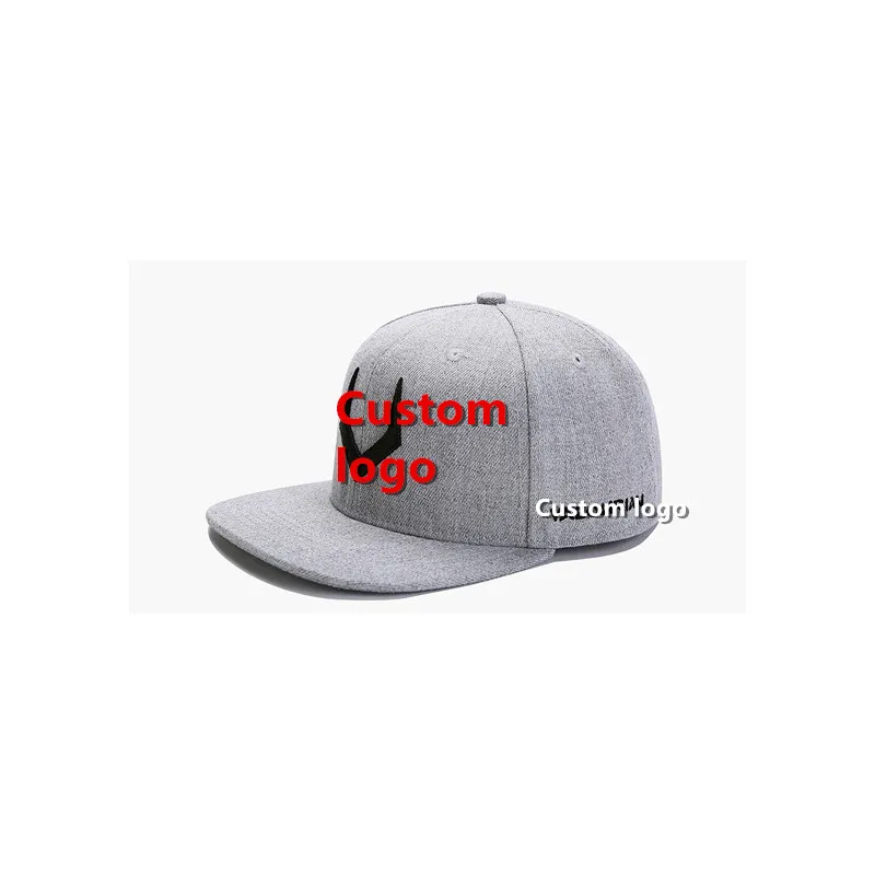 

Customized Hip Hop flat brim Snapback Adult Kids Baseball Caps LOGO 3D Embroidery Snap Back Hats