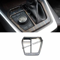 for toyota rav4 rav 4 2019 2020 abs wood grain car console gear shift panel decoration cover trim car styling accessories 1pcs