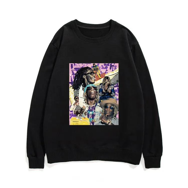 

New 2021 Young Thug Rapper Sweatshirt Men Hip Hop Trend Pullover Man Streetwear Women Daily Black Sweatshirts Unisex Pullovers