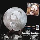 3d-лампа в виде Луны с фото текстом на заказ, светильник в форме Луны на заказ, ночник с USB-зарядкой, индивидуальный подарок, праздничный