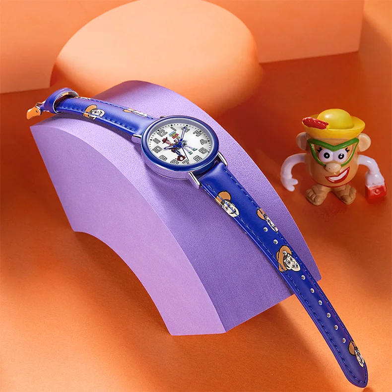 Disney оригинальная игрушка История PIXAR Woody Buzz Lightyear дети детство друг кварцевые часы PU Группа водонепроницаемые часы подарок для детей
