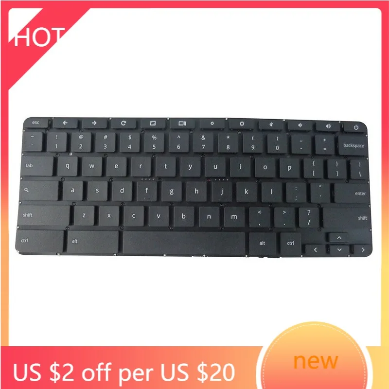 

Black US Keyboard for HP Chromebook 11 G4 Laptops