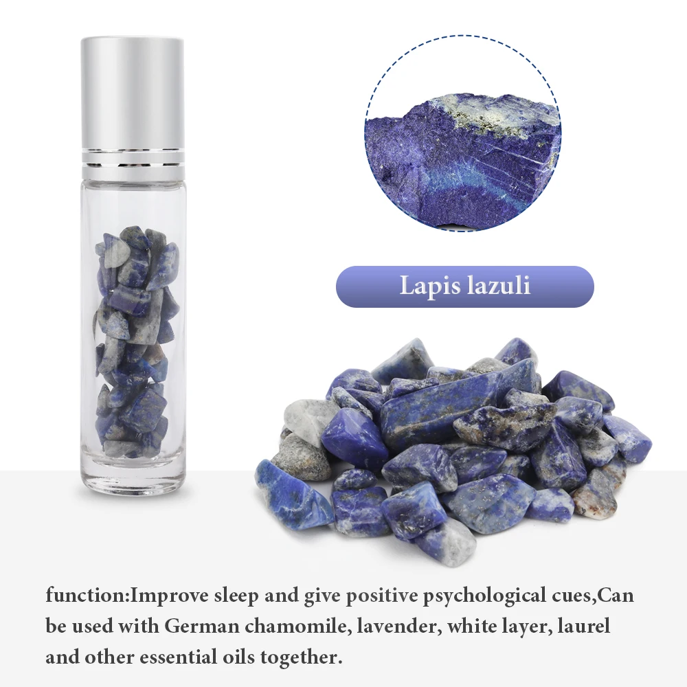 10 шт мл рулон на бутылках натуральный драгоценный камень эфирное масло роликовые