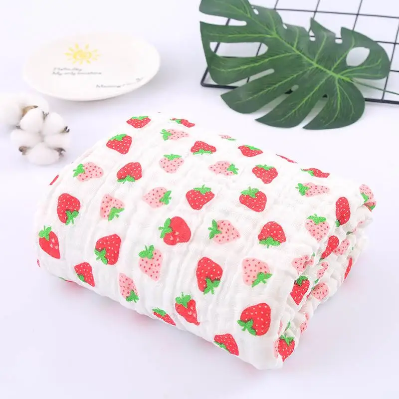 

Cotton Throw Blanket for Kids Baby Soft Children Comforter Cobertor Outdoor Picnic Travel Plaid Bedspread 105x105cm