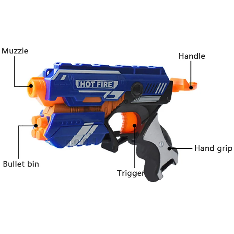 Мини-игрушечный пистолет ручной из мягкой пули сверхдальний военная модель