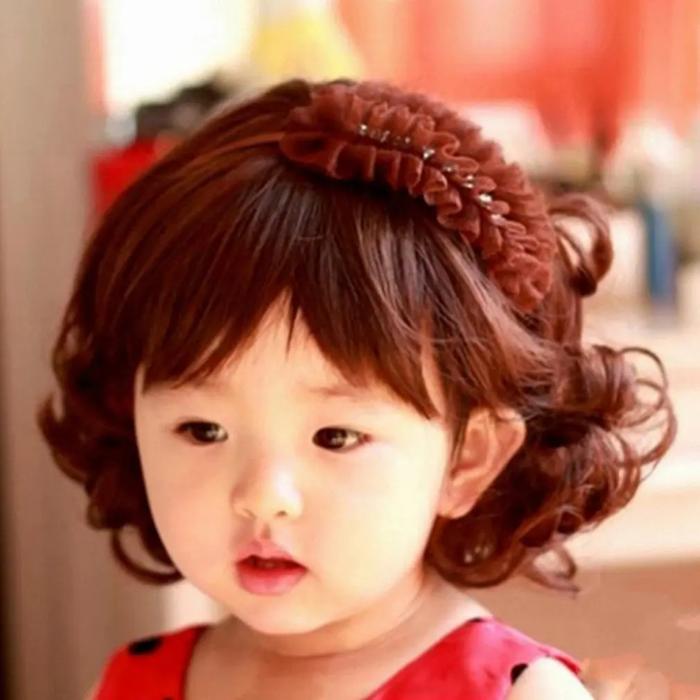 

Lovely Adorable Boys Girls Hair Wig Full Head Children Wigs Cute Kids Daily Wearing Hairpiece For 5-10 Years Old