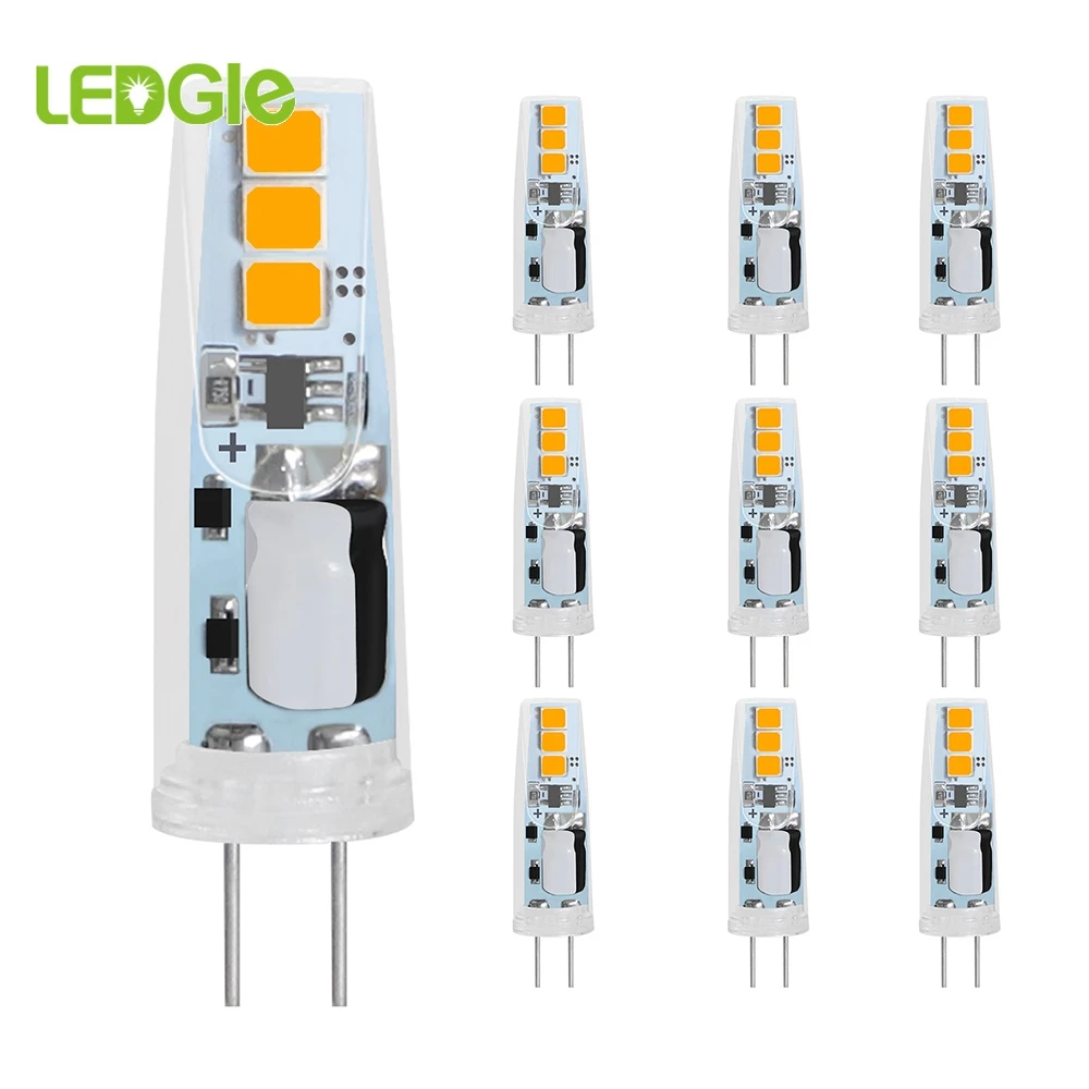 

LEDGLE 10PCS LED Bulb 1.5W G4 Light Bulb DC AC 12V LED Lamp SMD2835 Spotlight Chandelier Lighting Replace 15w 20w Halogen Lamp