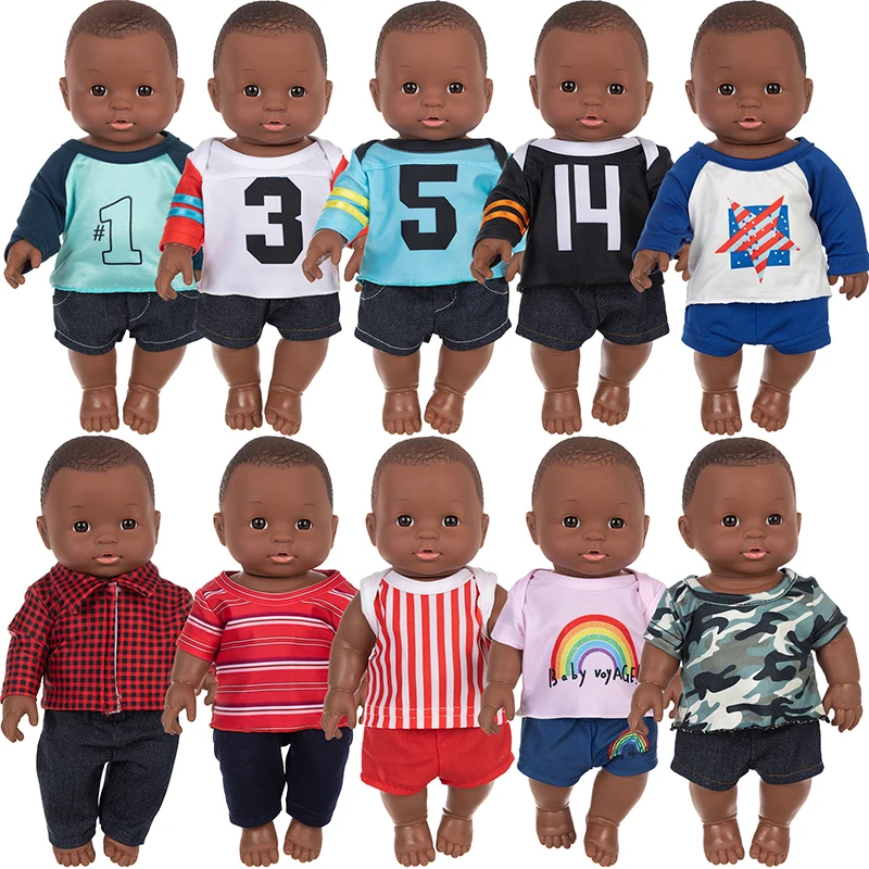 

2021 горячая Распродажа 14 дюймов африканская черная кукла Bebe Reborn Baby Милая кудрявая черная кукла эмалевая детская игрушка